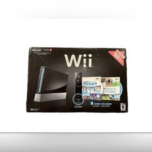 Nintendo Wii Black‎ Console Box Only Empty Tray Manuals No Console